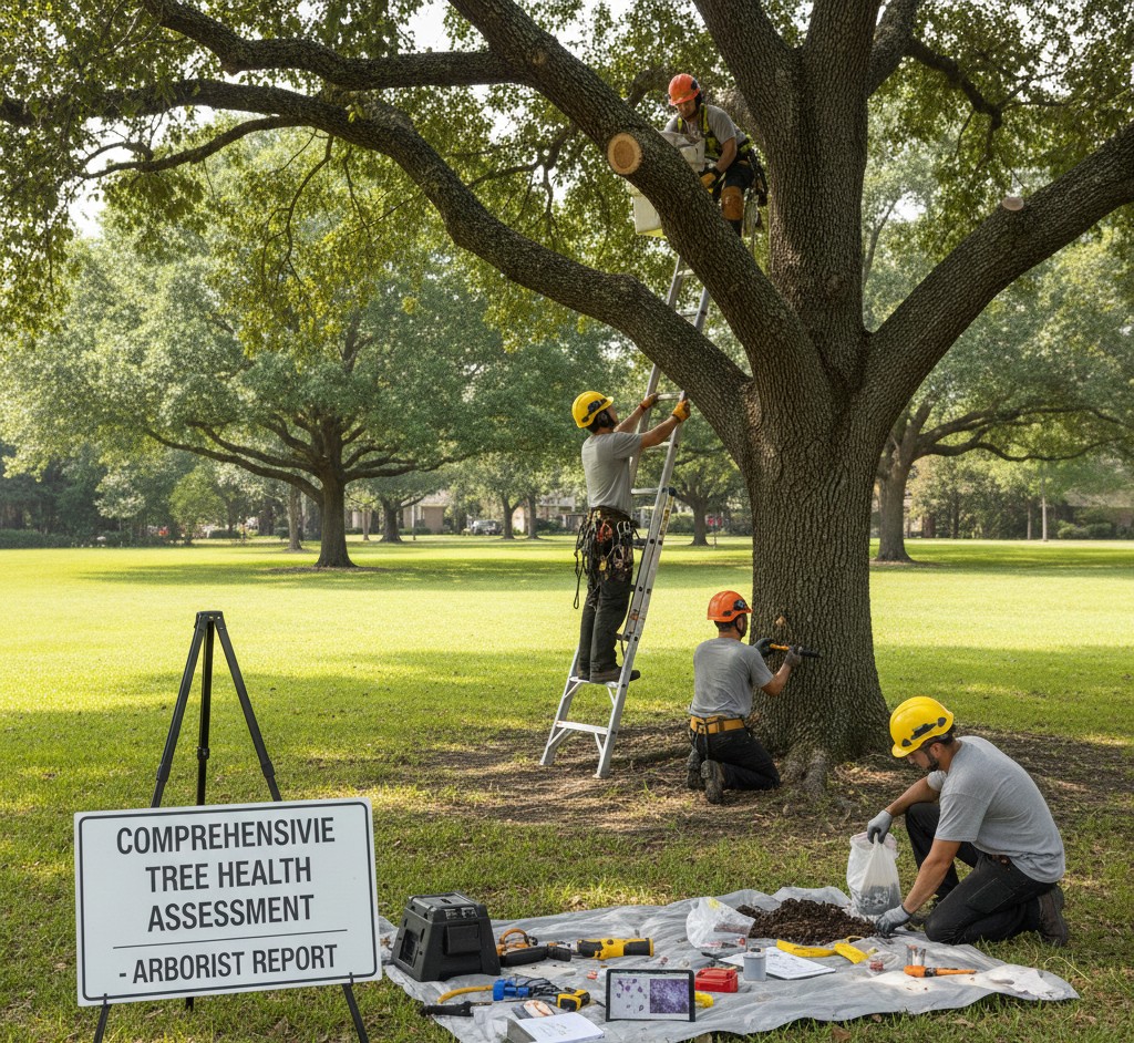 Tree health assessment in progress